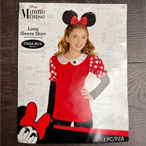 Minnie Mouse long sleeve shirt with accessories Size M/L